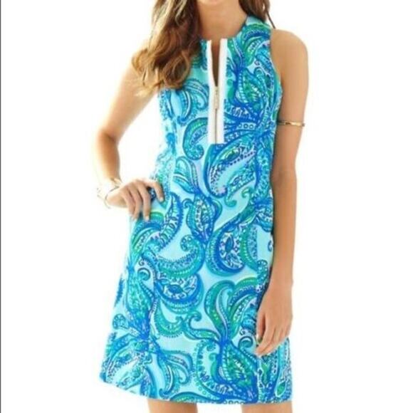 Lilly Pulitzer Penelope Shift Dress in Poolside size 0 - Picture 1 of 7